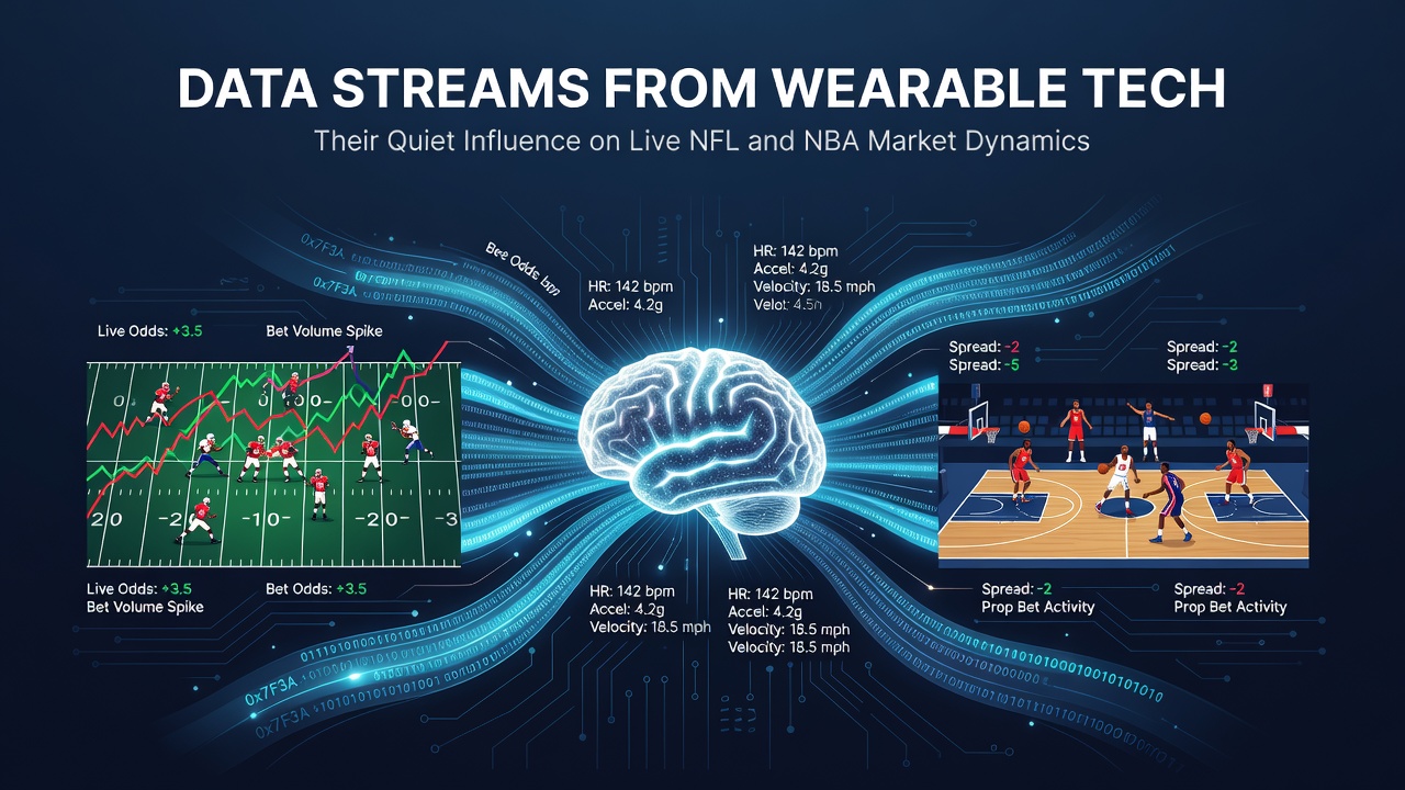 Athletes wearing performance tracking devices during professional football and basketball competitions
