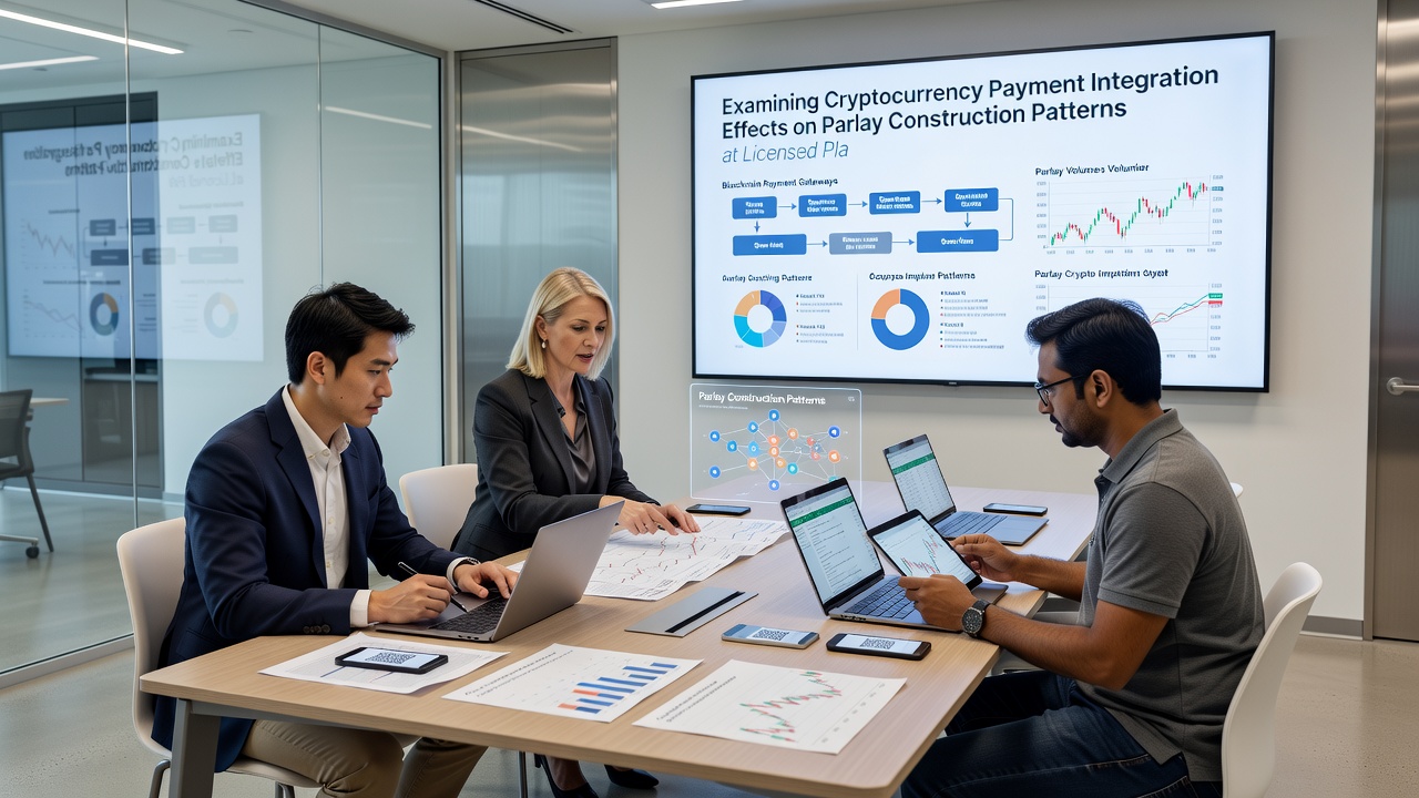 Data visualizations comparing parlay construction patterns between traditional and cryptocurrency payment methods