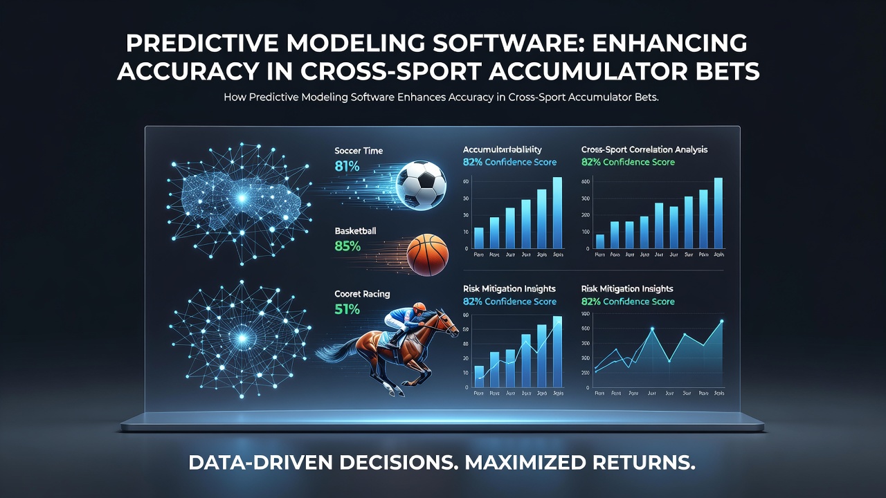 Predictive modeling interface displaying multi-sport data correlations for accumulator bets