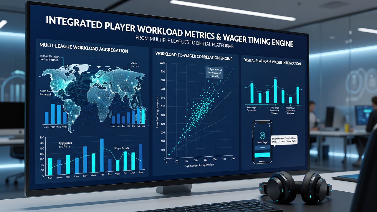 Mobile interface showing real-time workload alerts influencing live wager placement across leagues