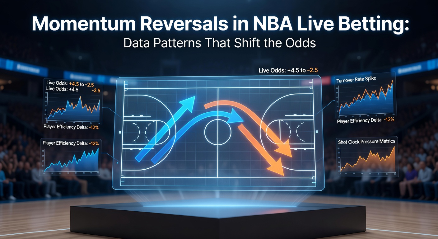 Graph showing NBA game momentum swings with live odds fluctuations during a high-stakes playoff matchup