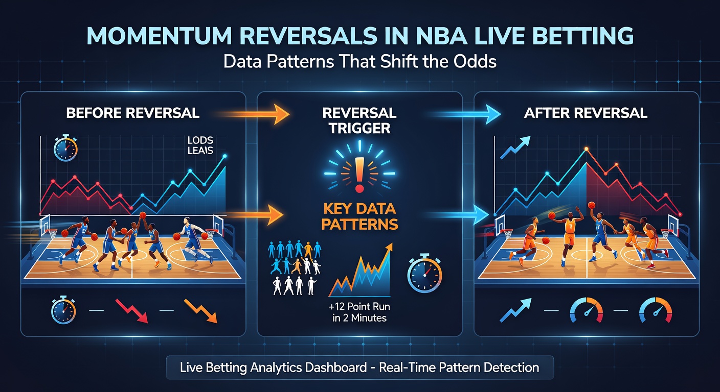 Live betting interface displaying rapid odds changes during an NBA momentum reversal in the fourth quarter