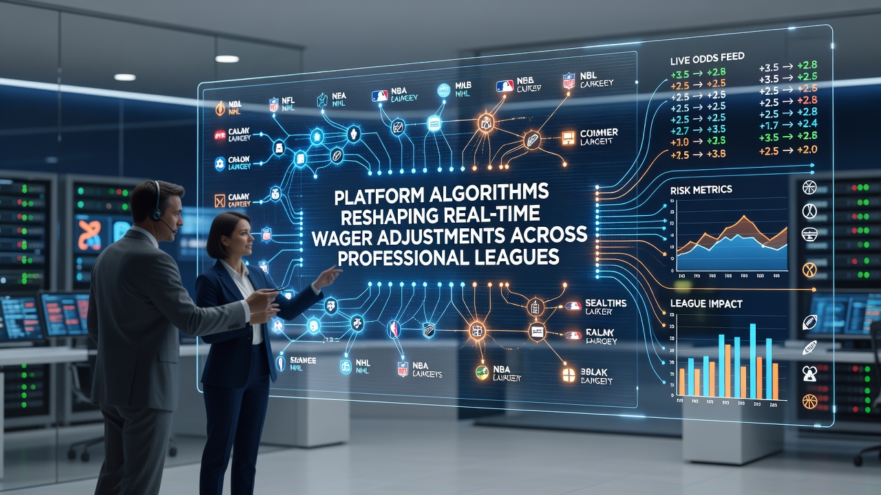 Platform algorithms adjusting live odds across multiple professional sports leagues on digital betting interfaces